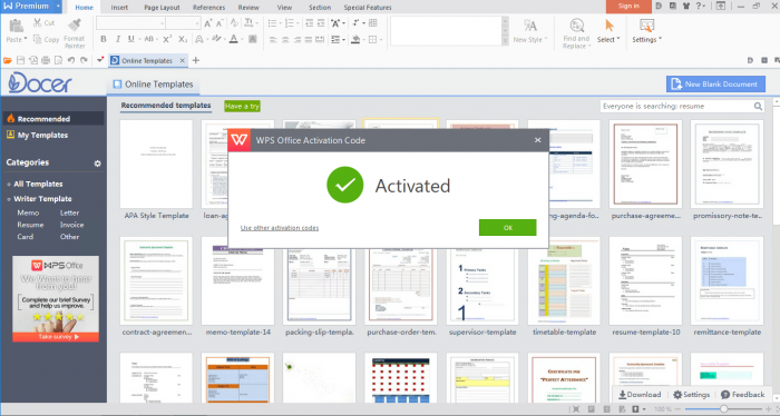  WPS Office Activation Code